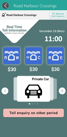 Enquiry on real-time toll